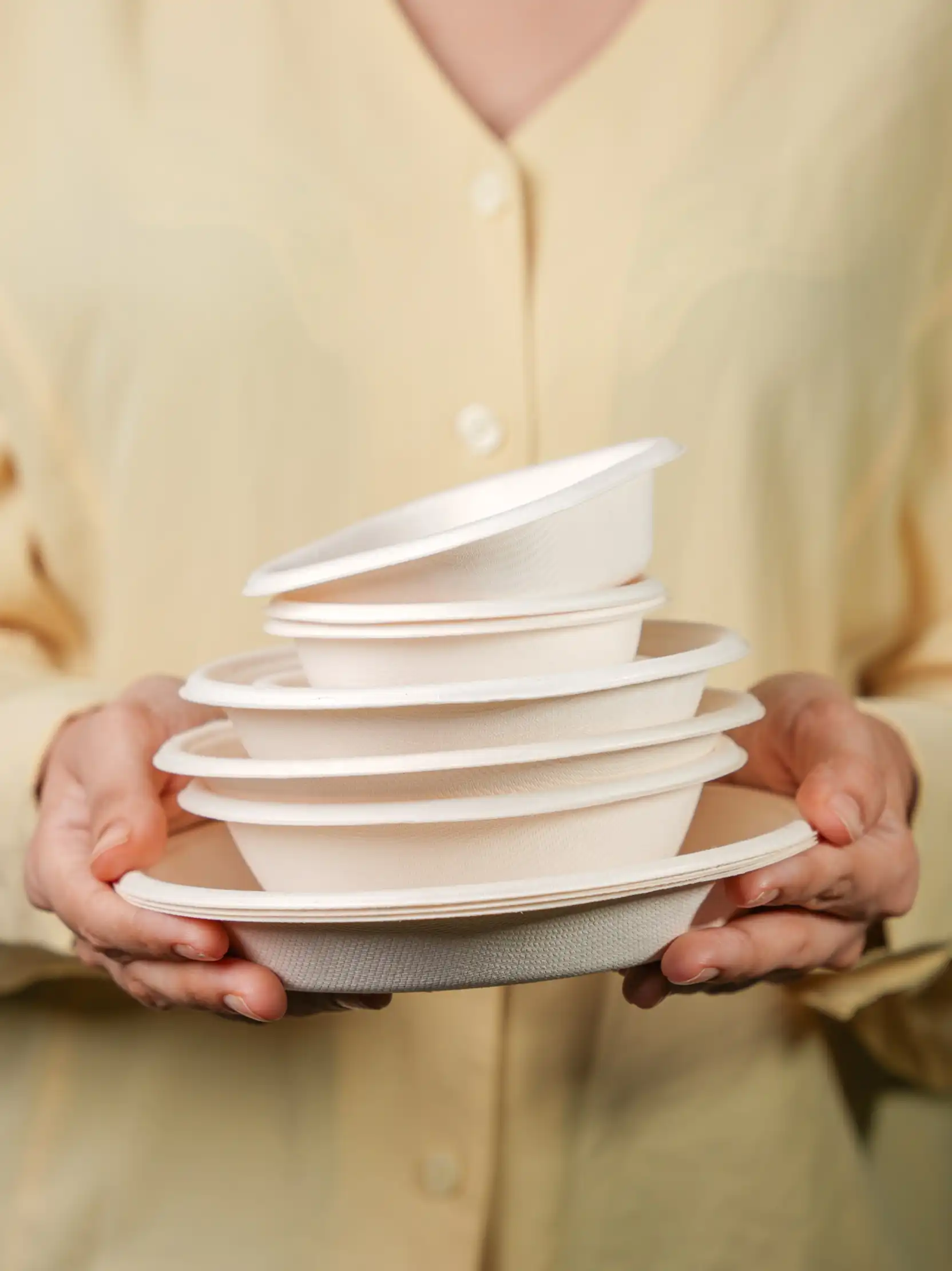 11 inch 4 Compartment Plate - eco-friendly bagasse disposable tableware (7)