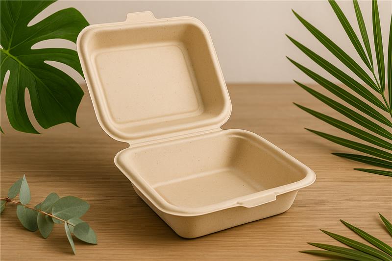 Bagasse Clamshell Box