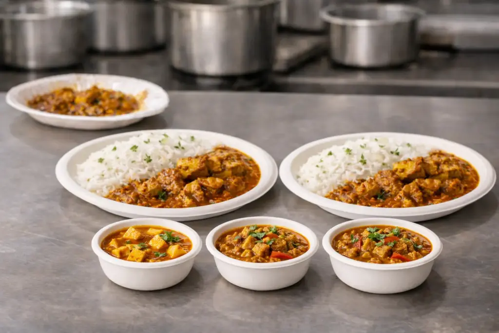 Bagasse Plates can handle oily food